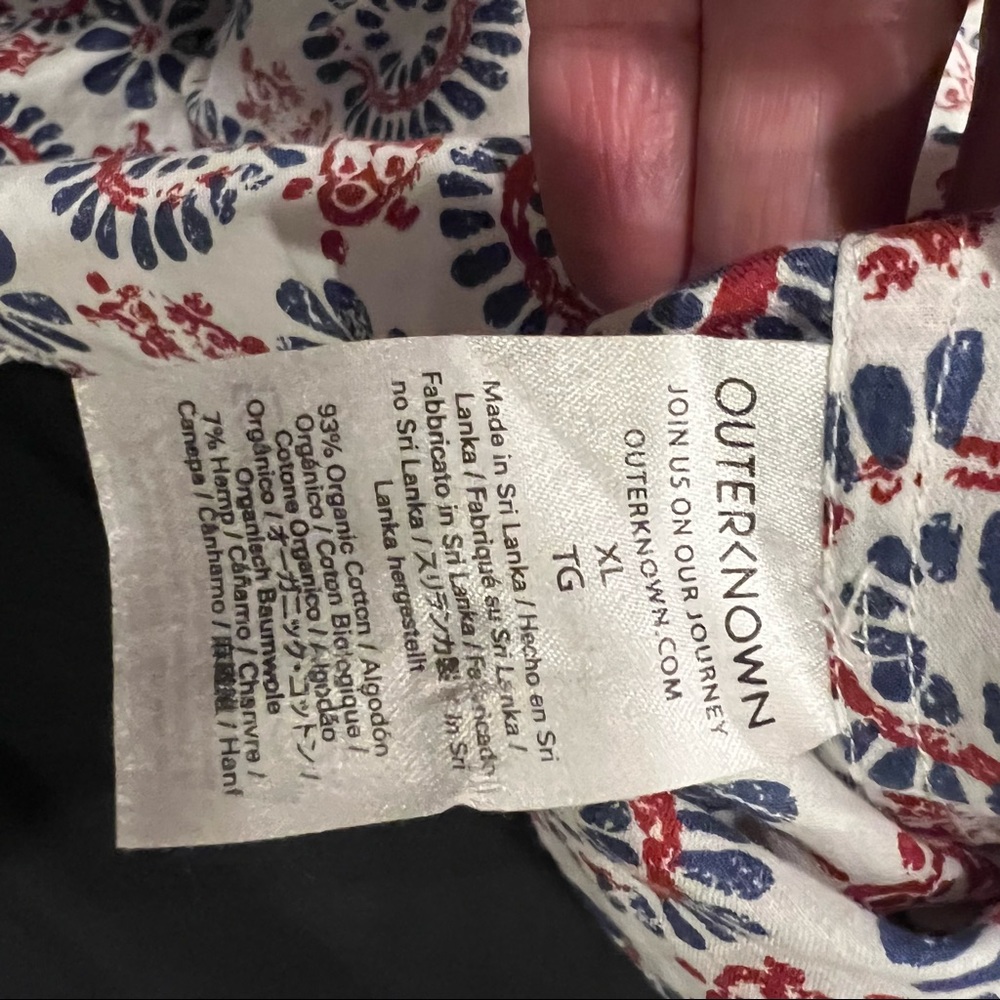 Outerknown Floral Pattern Casual Button Down Shir… - image 4